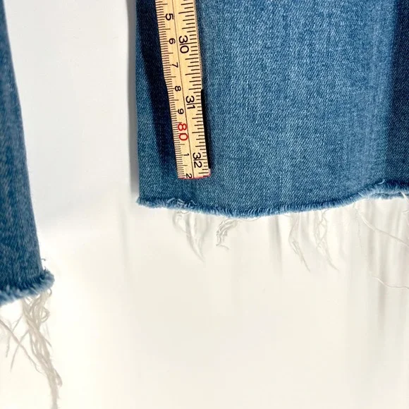 Favorite Daughter Jordie Wide Leg Jeans Sz 34 Long Super High Rise Blue Cotton - Picture 16 of 16